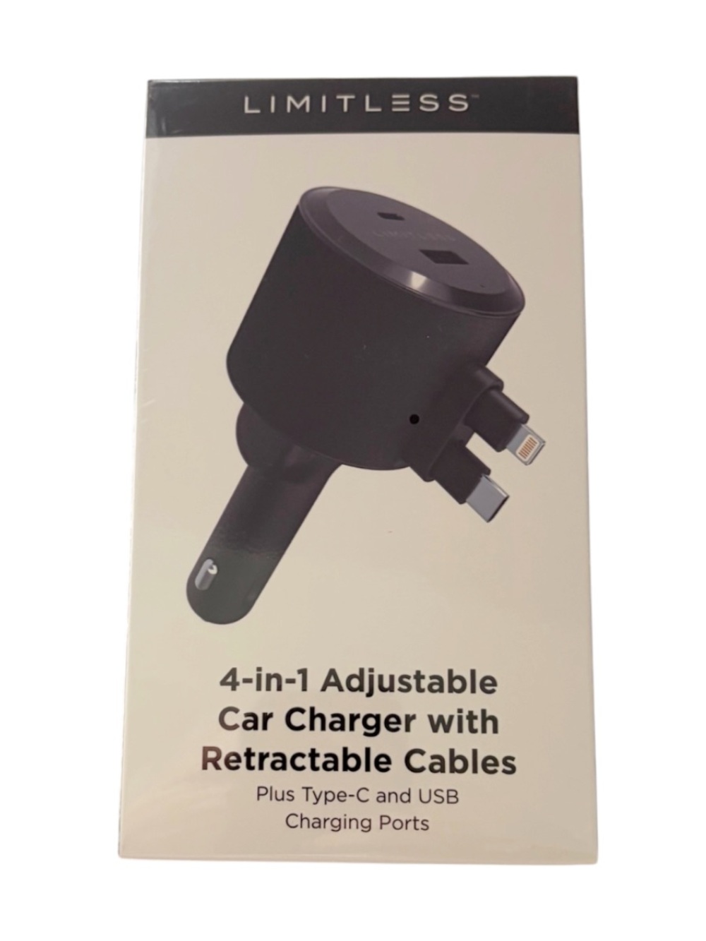 Limitless | NIB Car Charger with Retractable Cables 4 in 1